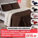 Kit com 6 Coberdrom – Dupla Face Pele de Carneiro & Lã Sherpa Ultra Macio - Inverno 2025