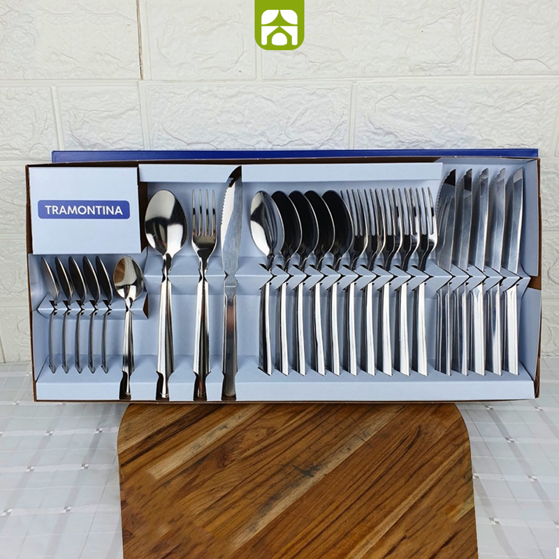 Jogo de Talheres Faqueiro Inox 24 Peças Búzios Tramontina