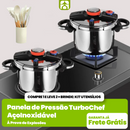 [Compre 1 e Leve 2] Panelas de Pressão TurboChef Aço Inoxidável - Á Prova de Explosões + Brinde: Kit Utensílios