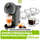 Combo Cafeteira Dolce Gusto Genio S Plus + 4 Xícaras Vidro Duplo de Brinde