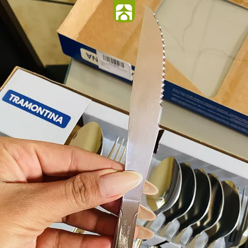 Jogo de Talheres Faqueiro Inox 24 Peças Búzios Tramontina