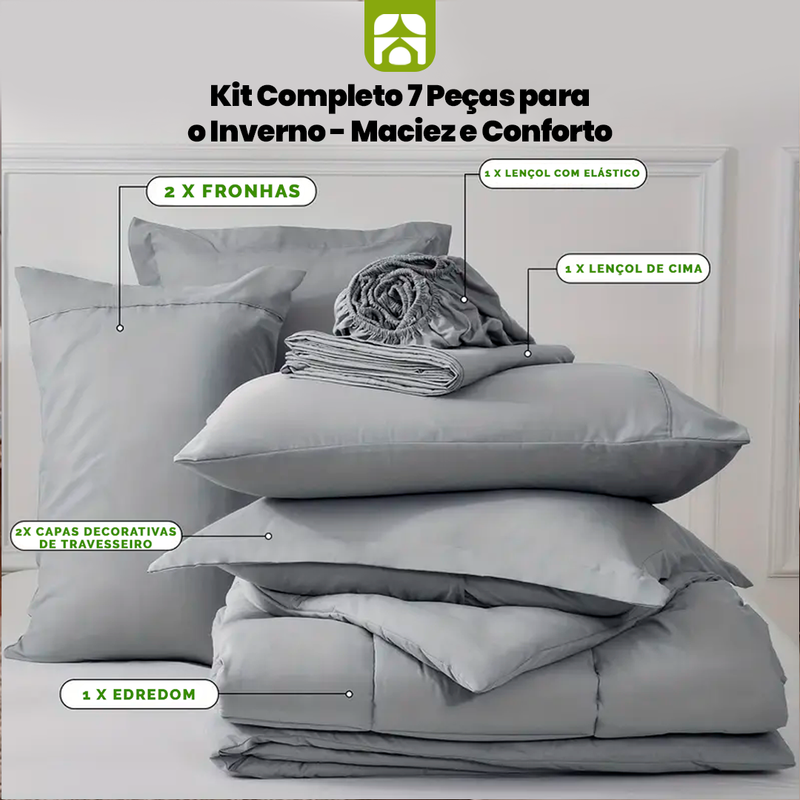 Kit Completo 7 Peças para o Inverno - Maciez e Conforto