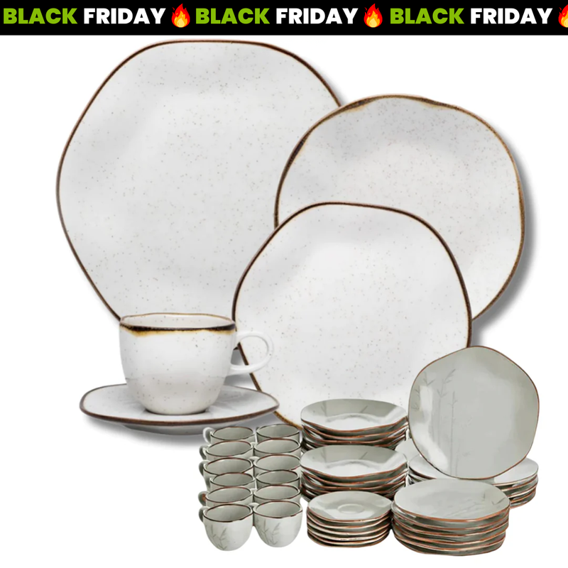 Aparelho de Jantar Completo 54 Peças em Porcelana