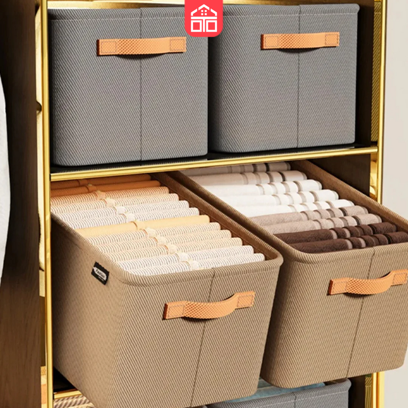 Kit com 4 Caixas Organizador de Roupas Dobrável Multifuncional