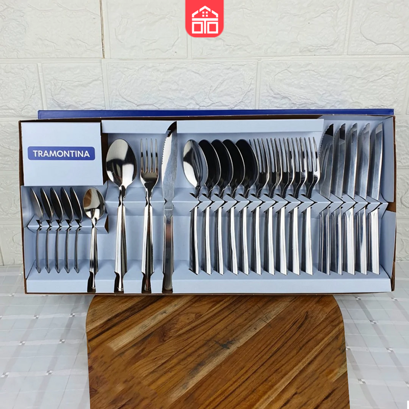 Jogo de Talheres Faqueiro Inox 24 Peças Búzios Tramontina