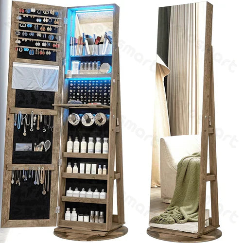 Armário Giratório com Espelho e Porta-joias