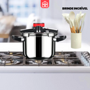 [Compre 1 e Leve 2] Panelas de Pressão TurboChef Aço Inoxidável - Á Prova de Explosões + Brinde: Kit Utensílios