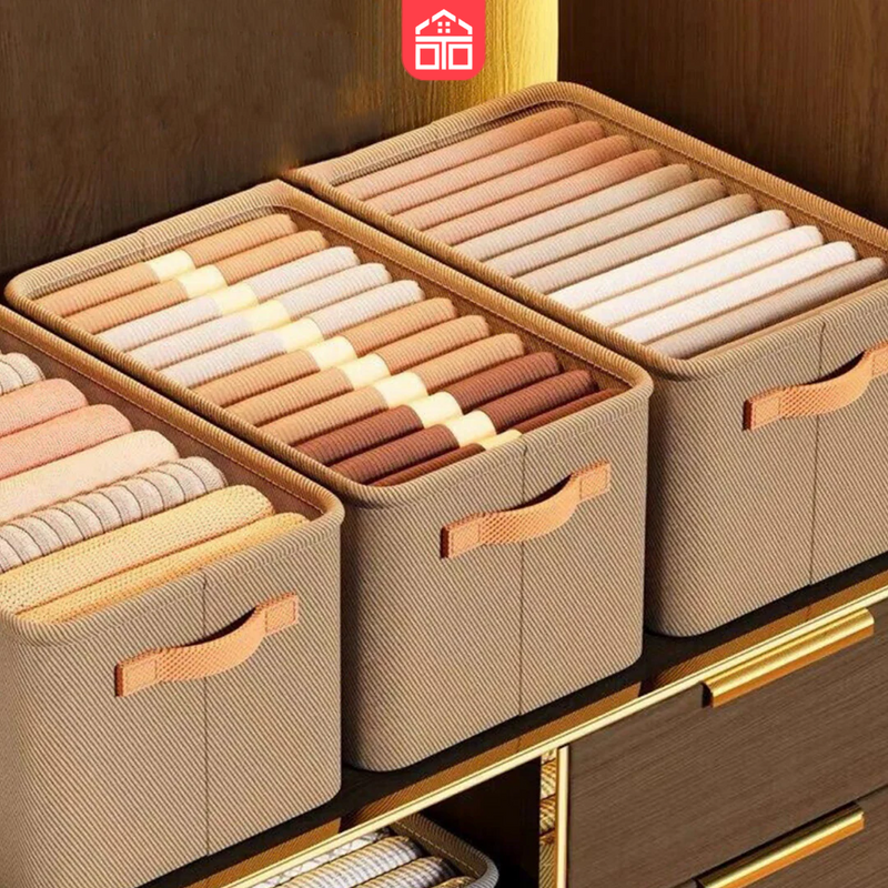 Kit com 4 Caixas Organizador de Roupas Dobrável Multifuncional