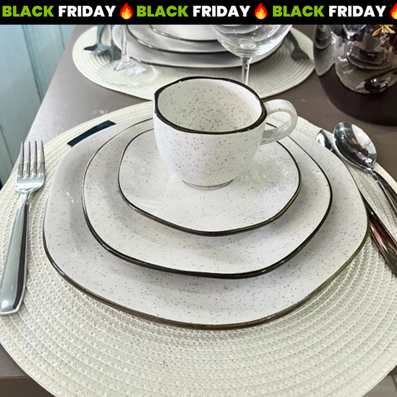 Aparelho de Jantar Completo 54 Peças em Porcelana