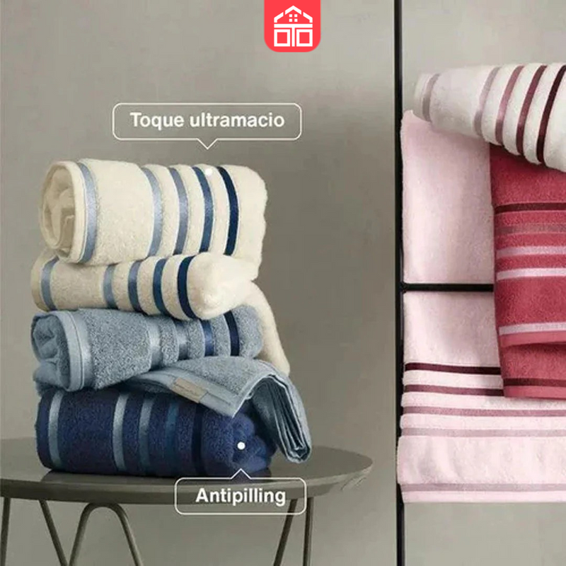Kit com 15 Toalhas Super Banhão de Alta Maciez e Absorção + 5 Toalhas de Rosto de Brinde (Cópia)