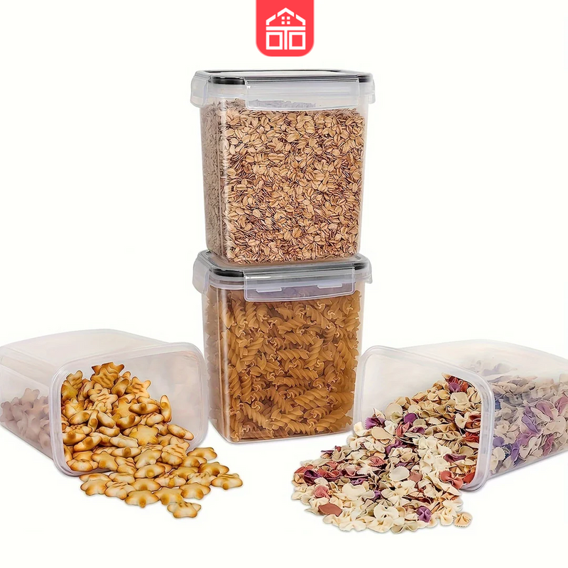 Kit com 24 Potes Herméticos + Presente Exclusivo: 8 Colheres Medidoras Premium