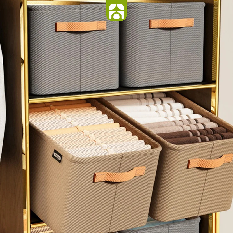 Kit com 4 Caixas Organizador de Roupas Dobrável Multifuncional