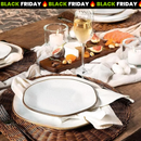 Aparelho de Jantar Completo 54 Peças em Porcelana