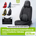 Kit com 5 Capas de Banco Automotivos de Luxo e Conforto + Brindes