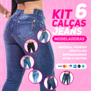 [DIRETO DA FÁBRICA] KIT 6 CALÇAS JEANS MODELADORAS + CINTO FIVELA ARGOLA DUPLA DE BRINDE APENAS HOJE