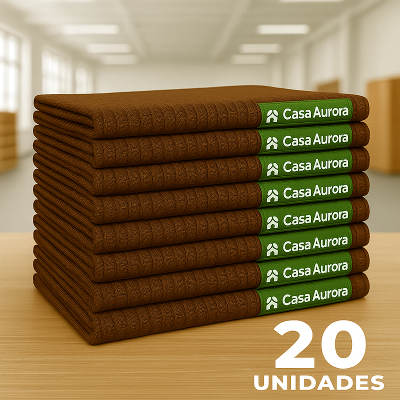 Kit com 20 Panos de Pratos 100% Algodão + Triturador De Alho Elétrico de BRINDE