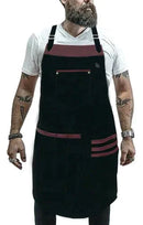 Avental Cozinha Churrasqueiro Lanchonete Hamburgueria Tecido e Couro Legítimo