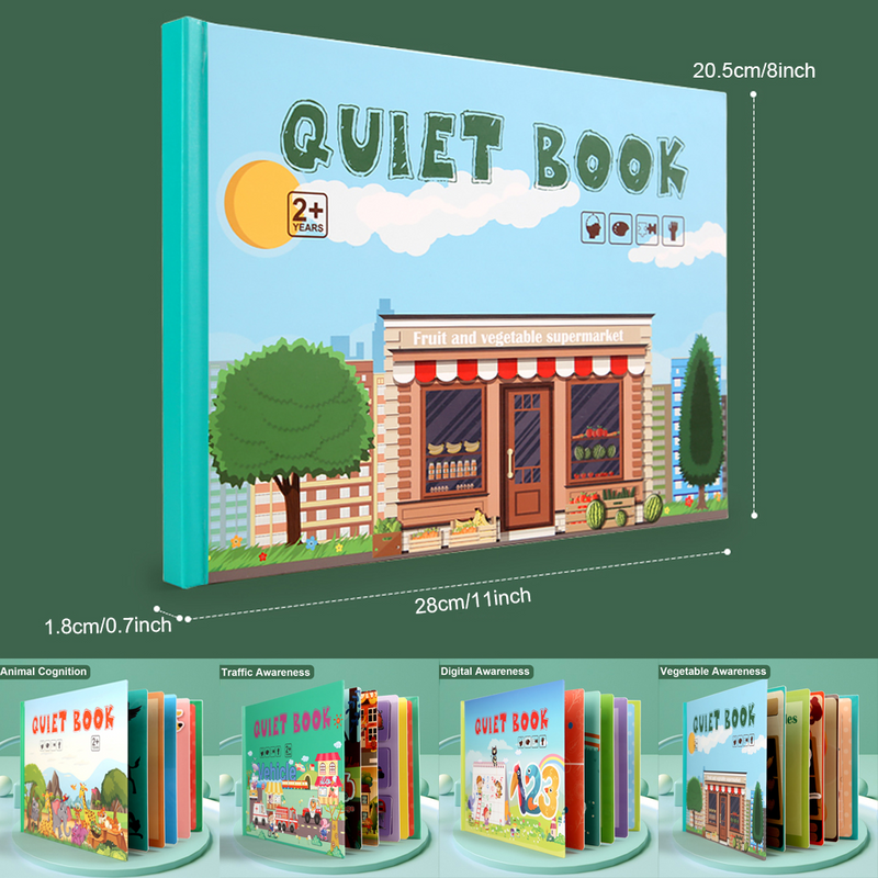Livro Interativo Montessori Educação Infantil - QuietBook