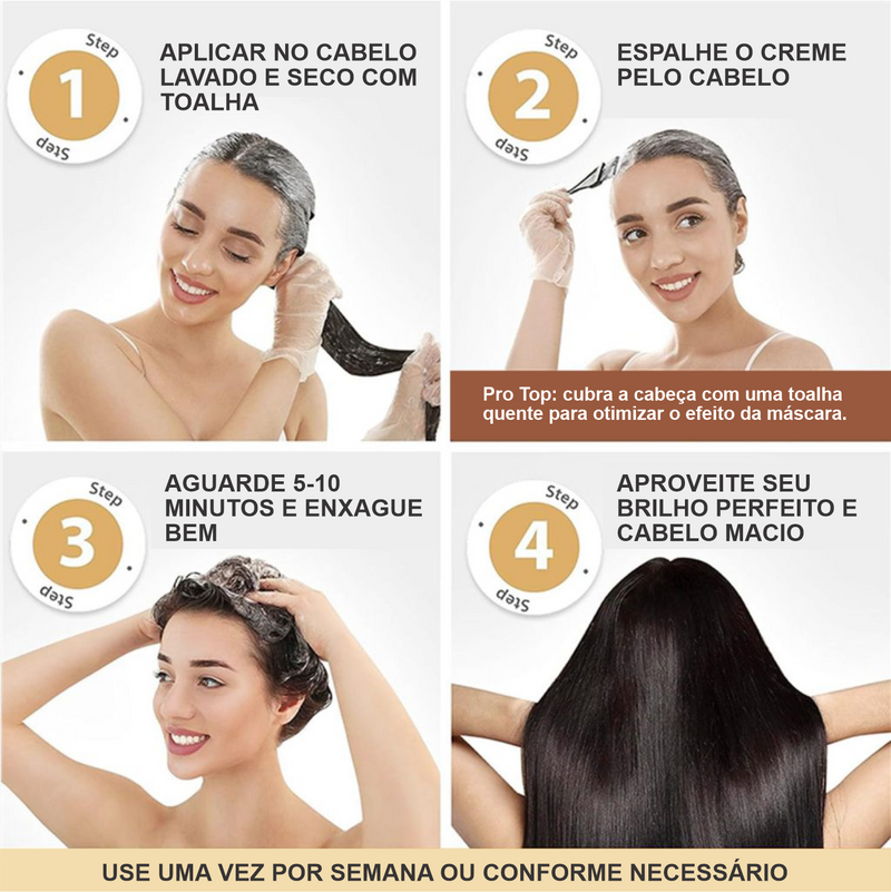 Máscara Capilar  Kai'seell - OFERTA DE PÁSCOA (50% DE DESCONTO) + Shampoo Ultra Vitamínico de Brinde