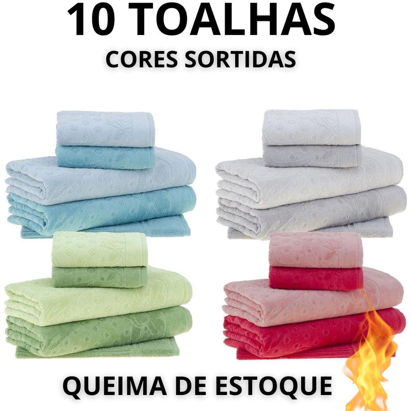 [COMPRE 3 LEVE 10] MEGA KIT Com 10 Toalhas Super Banhão
